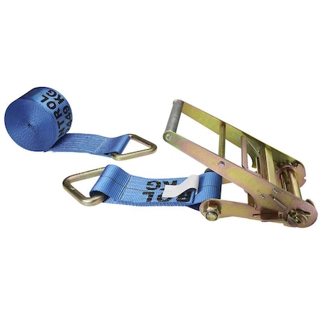 Us Cargo Control 4" x 30' Blue Ratchet Strap w/ D Rings 8530DR-BLU